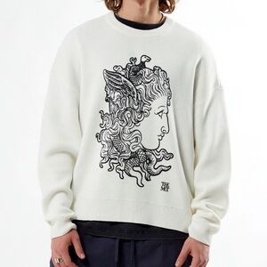 The Met x PacSun Artsy Museum Graphic Medusa Sweater Cotton Knit Men’s M